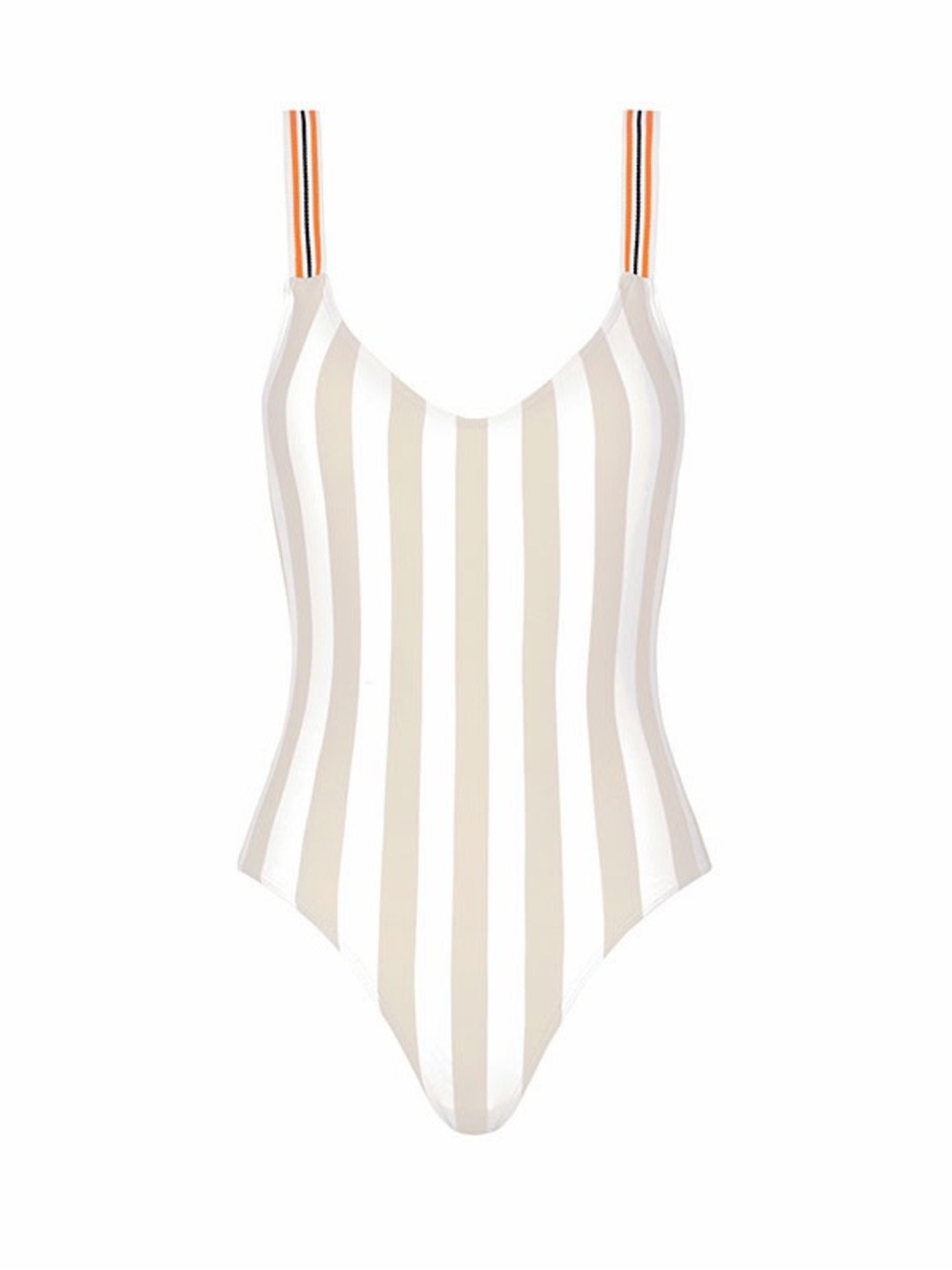 NWT ✨ Rye major Hotty Cream and Beige Striped One-Piece swimsuit size small
